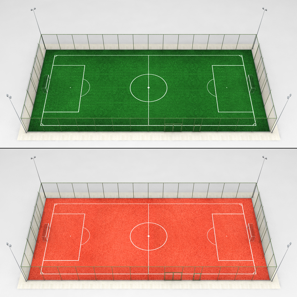 Football Soccer Stadium Field Low Poly By Kr3atura 3docean